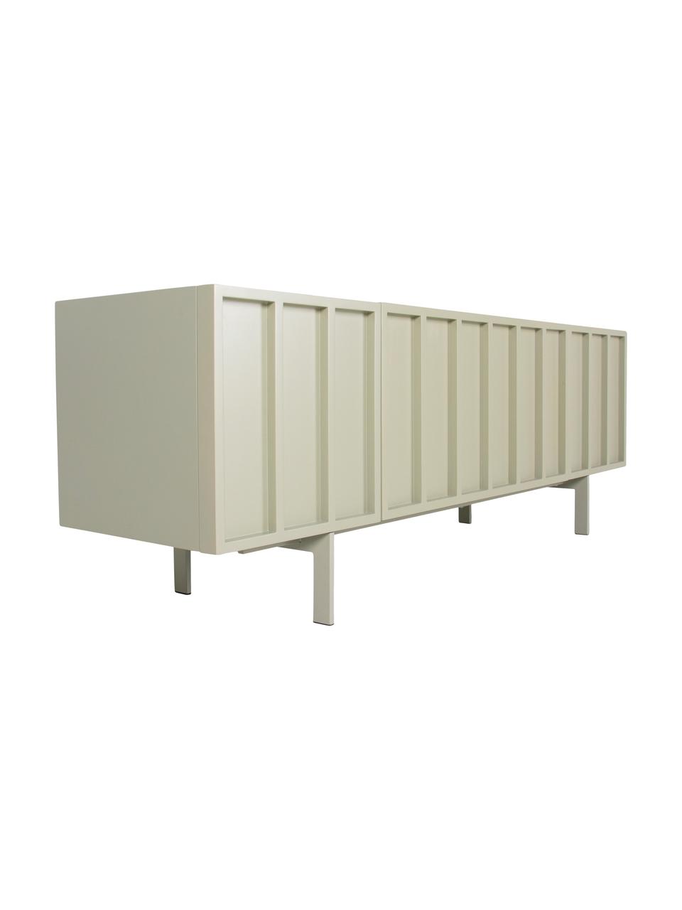 Sideboard Pebble, Korpus: Mitteldichte Holzfaserpla, Füße: Metall, beschichtet, Hellgrau, B 160 x H 55 cm
