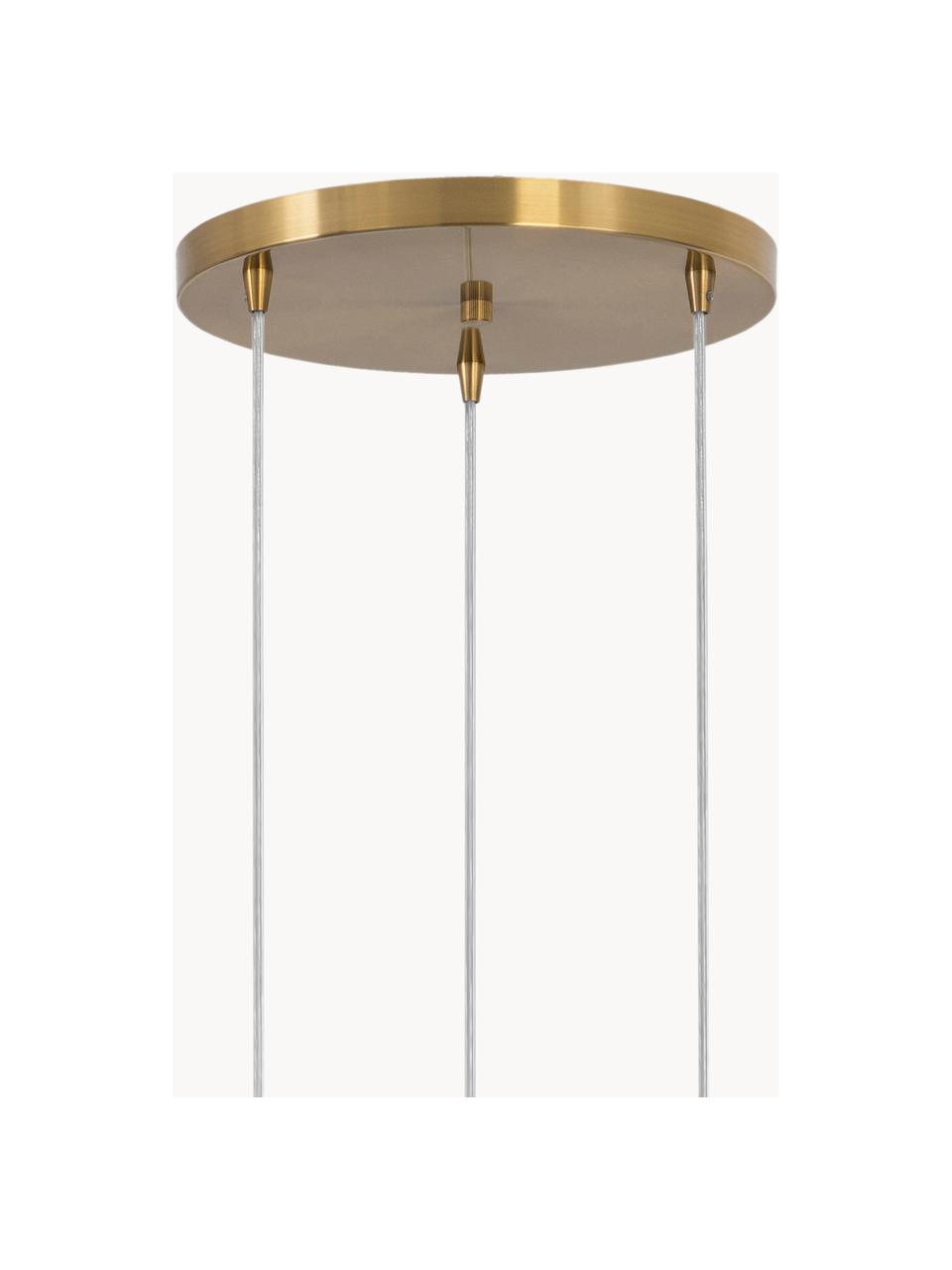 Lampa wisząca ze szkła satynowego Vario, Odcienie złotego, transparentny, Ø 39 cm