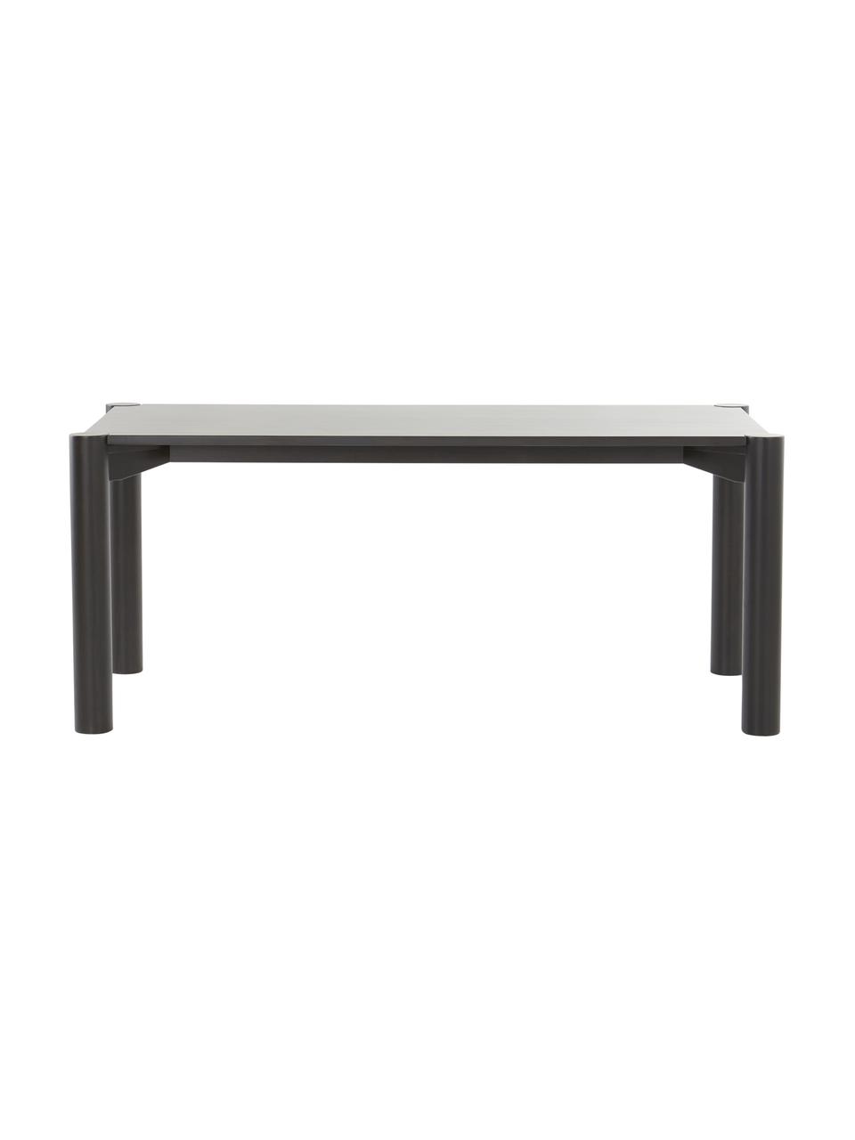 Mesa de comedor de madera de pino Nyhamn, 180 x 90 cm, Madera de pino, Negro, An 180 x Al 76 cm