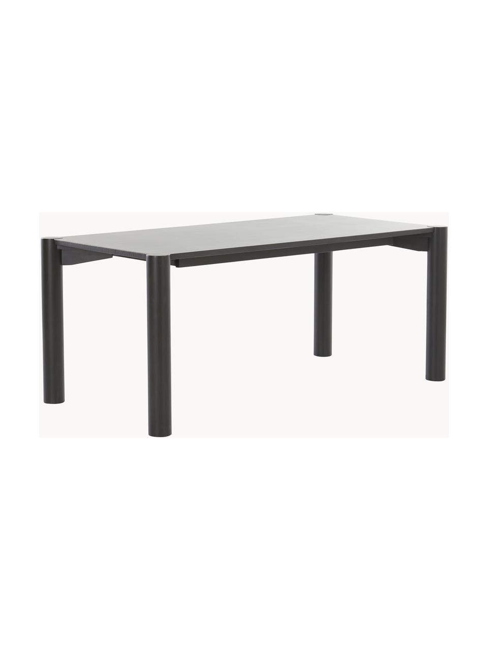 Mesa de comedor de madera de pino Nyhamn, 180 x 90 cm, Madera de pino, Negro, An 180 x Al 76 cm