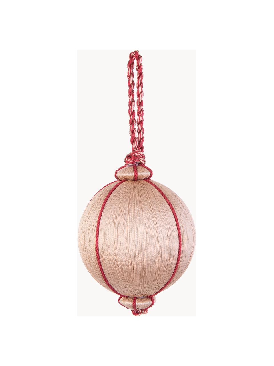 Palline albero di Natale Dressed 4 pz, Fibra sintetica, Pesca, rosso, Ø 10 x Alt. 10 cm