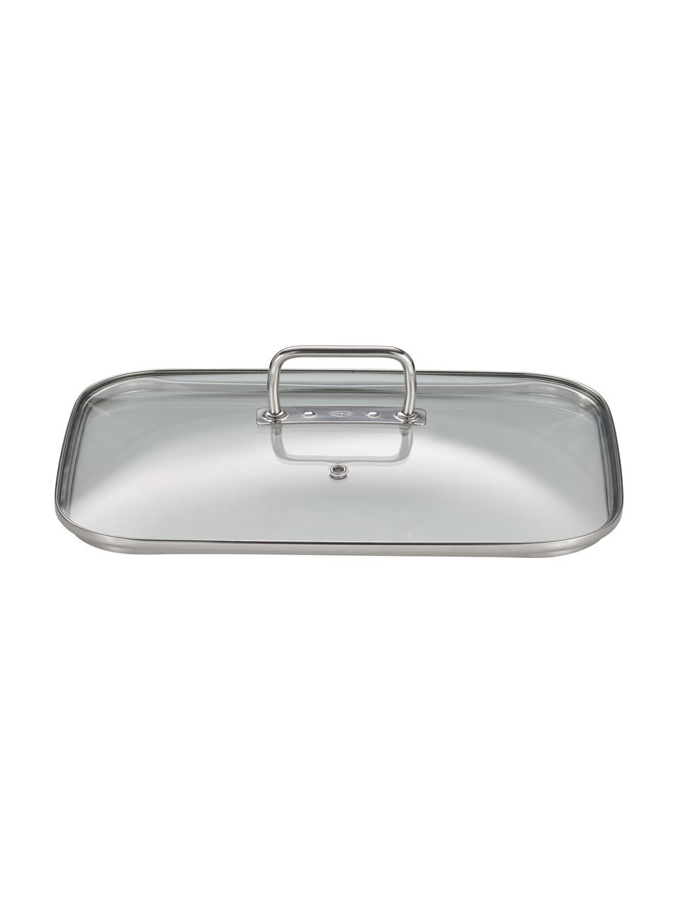 Tostapane in acciaio inox con bilancia interna Expertiso, Coperchio: vetro temperato, Argentato, trasparente, Larg. 38 cm, 6,5 l