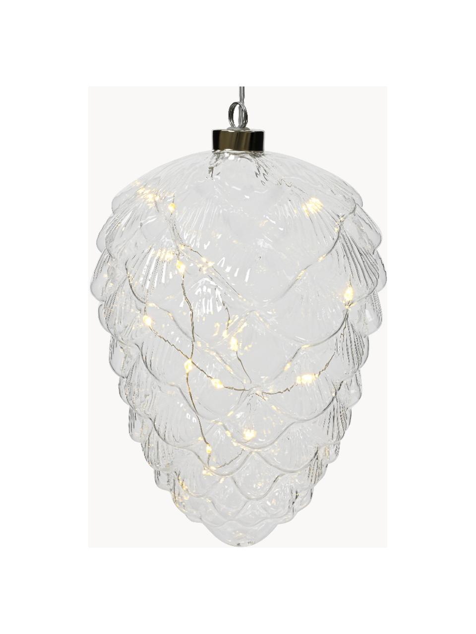 LED-kerstboomhanger Cristal, Glas, Transparant, Ø 15 x H 21 cm