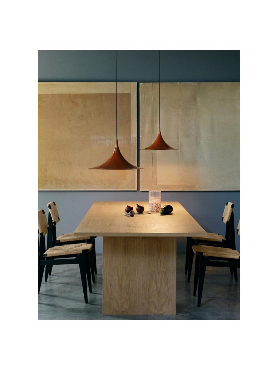 Hanglamp Semi, verschillende formaten, Gecoat aluminium, Terracotta, glanzend, Ø 30 x H 15 cm