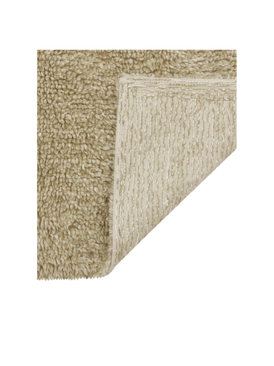 Handgefertigter Wollteppich Tundra in Beige, waschbar, Flor: 100% Wolle, Beige, B 170 x L 240 cm (Größe M)