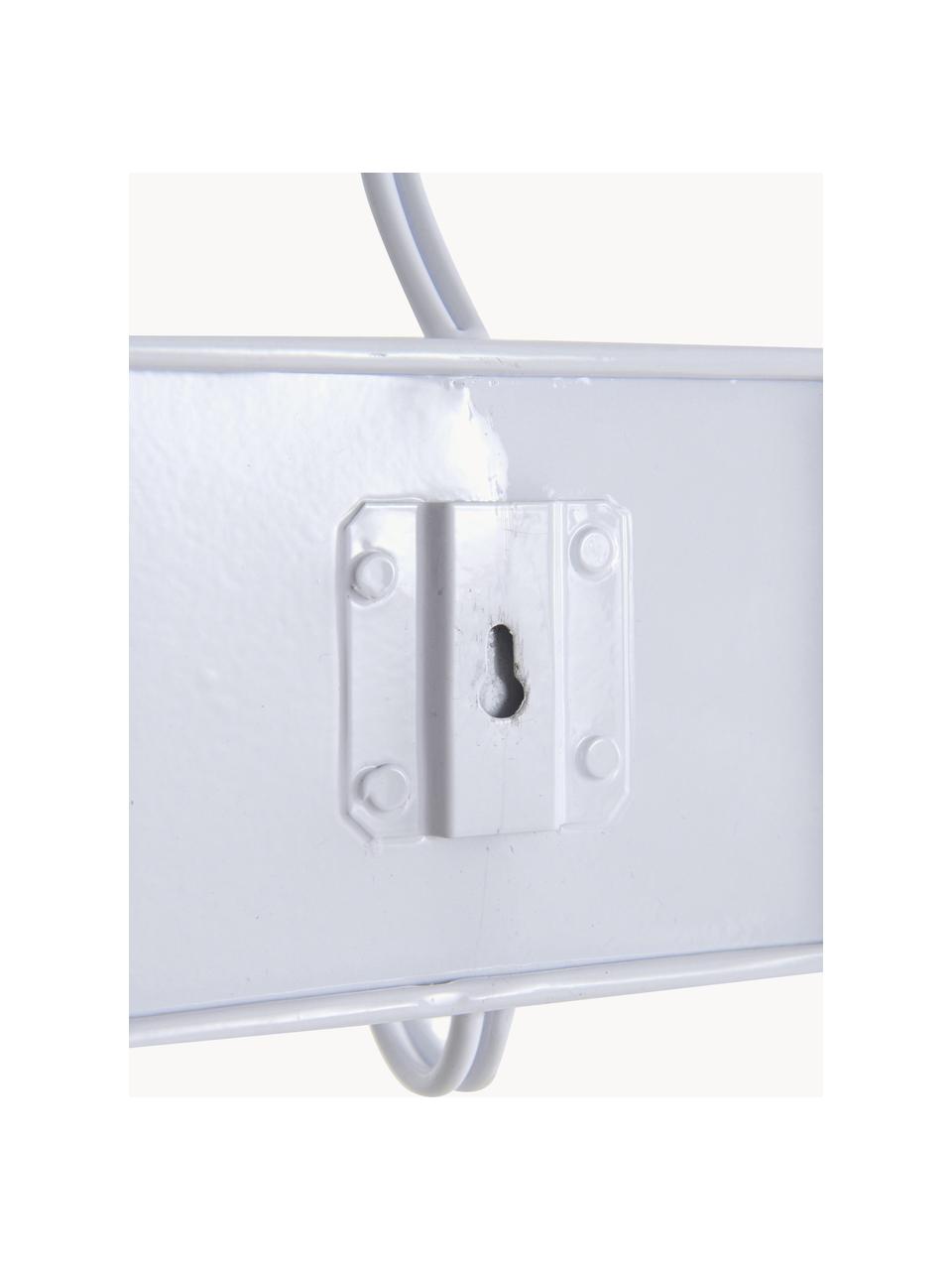 Perchero de pared de metal Riley, Metal recubierto, Blanco, An 56 cm