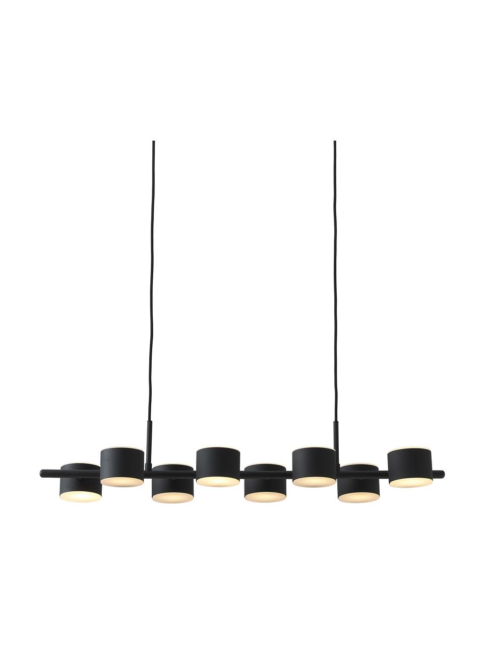 Grote hanglamp Milano in zwart, Lamp: gecoat staal, Zwart, B 97 x H 26 cm