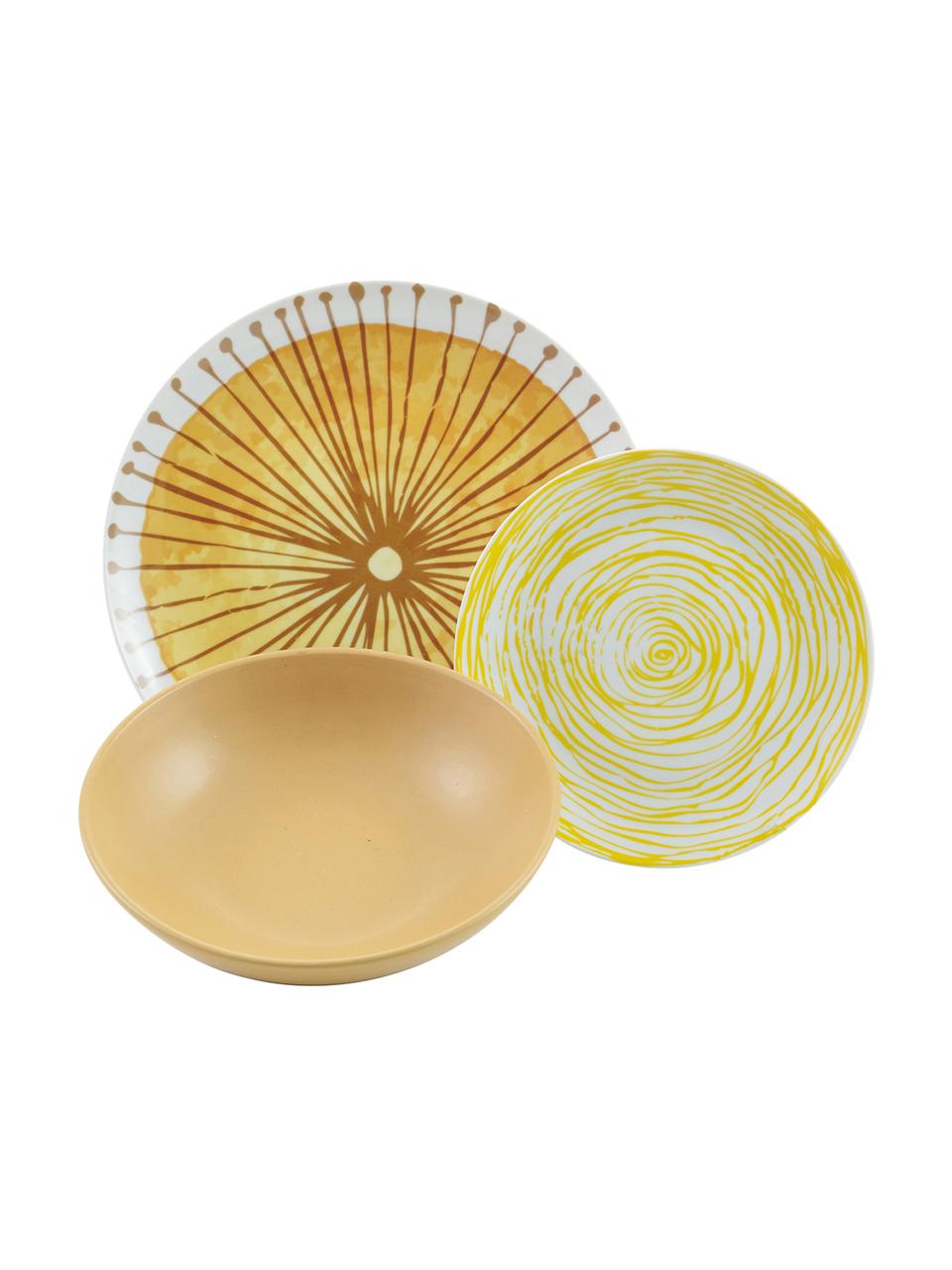 Vajilla Marea, 6 comensales (18 pzas.), Porcelana
Gres, Multicolor, Set de diferentes tamaños