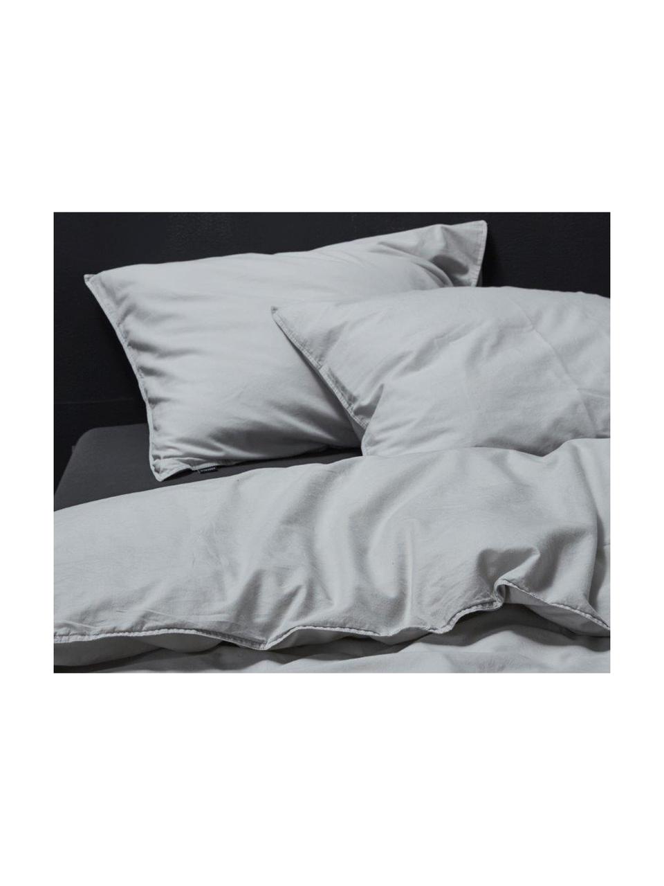 Bavlnená posteľná bielizeň s vypraným efektom Guy, Striebornosivá