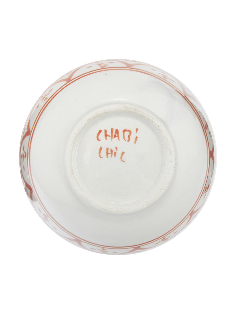 Ručně vyrobená marocká miska Beldi, Ø 15 cm, Keramika, Oranžová, krémová, zlatá, Ø 15 cm, V 9 cm