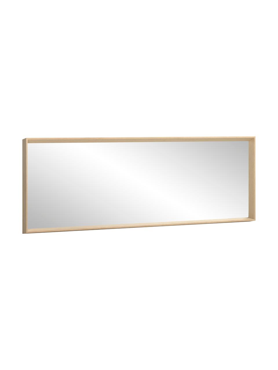 Specchio rettangolare da parete con cornice in legno marrone chiaro Nerina, Cornice: legno, Superficie dello specchio: lastra di vetro, Beige, Larg. 52 x Alt. 152 cm