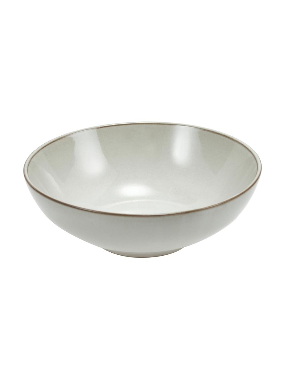 Handgemaakte keramische kommen Thalia in beige, 2 stuks, Keramiek, Beige, Ø 18 x H 6 cm