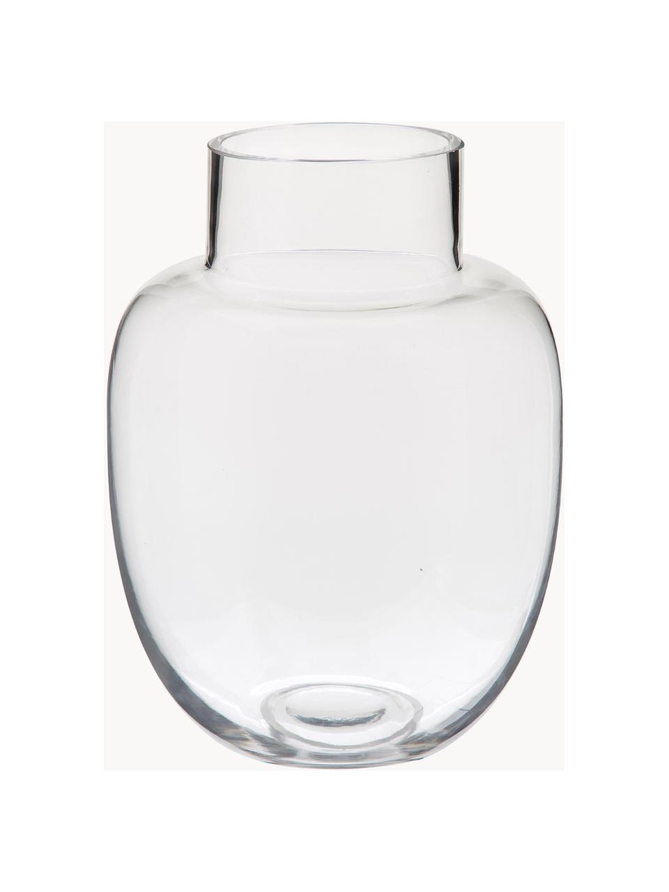 Ręcznie wykonany wazon ze szkła Lotta, Szklanka, Transparentny, Ø 18 x W 25 cm