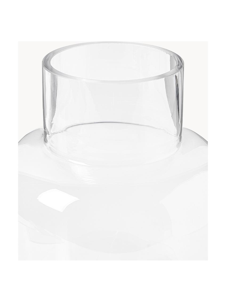 Handgefertigte Klassische Glas-Vase Lotta, H 25 cm, Glas, Transparent, Ø 18 x H 25 cm