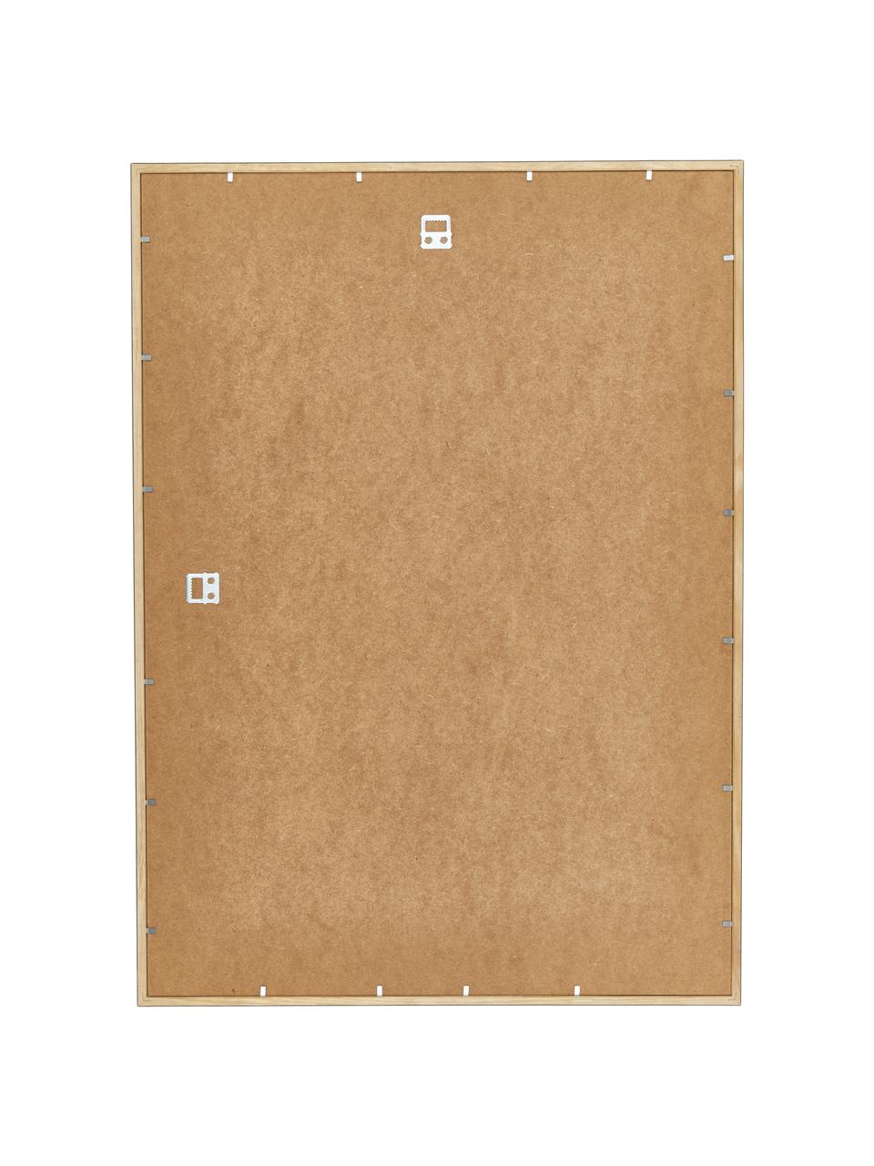 Stampa digitale incorniciata Greta, Cornice: legno di pino, Immagine: stampa digitale su carta, Nero, Larg. 52 x Alt. 72 cm