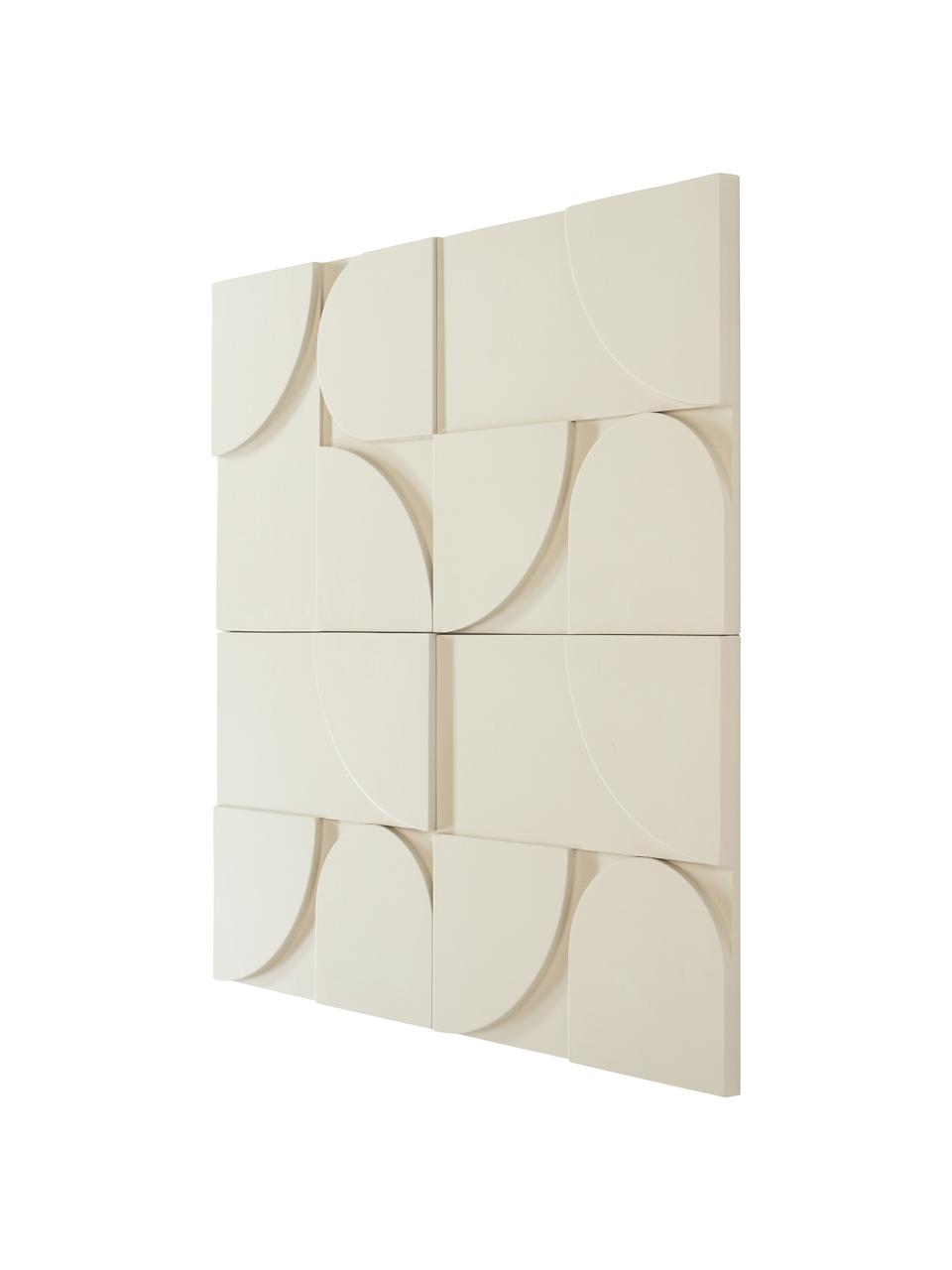 Wandobjectenset Massimo, 4-delig, MDF, Beige, B 80 x H 80 cm