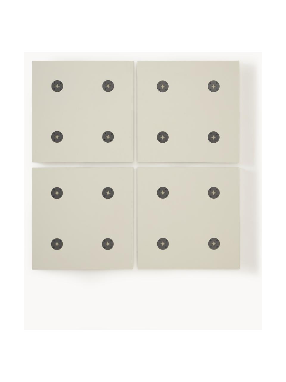 Wandobjekt-Set Massimo, 4er-Set, Mitteldichte Holzfaserplatte (MDF), Hellbeige, B 80 x H 80 cm