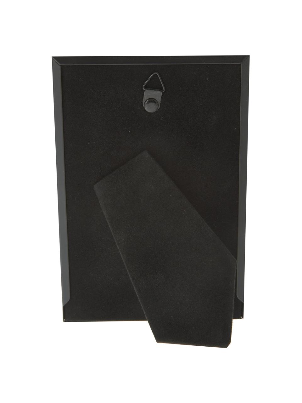 Bilderrahmen Fine, Rahmen: Metall, beschichtet, Rückseite: Mitteldichte Holzfaserpla, Schwarz, 10 x 15 cm