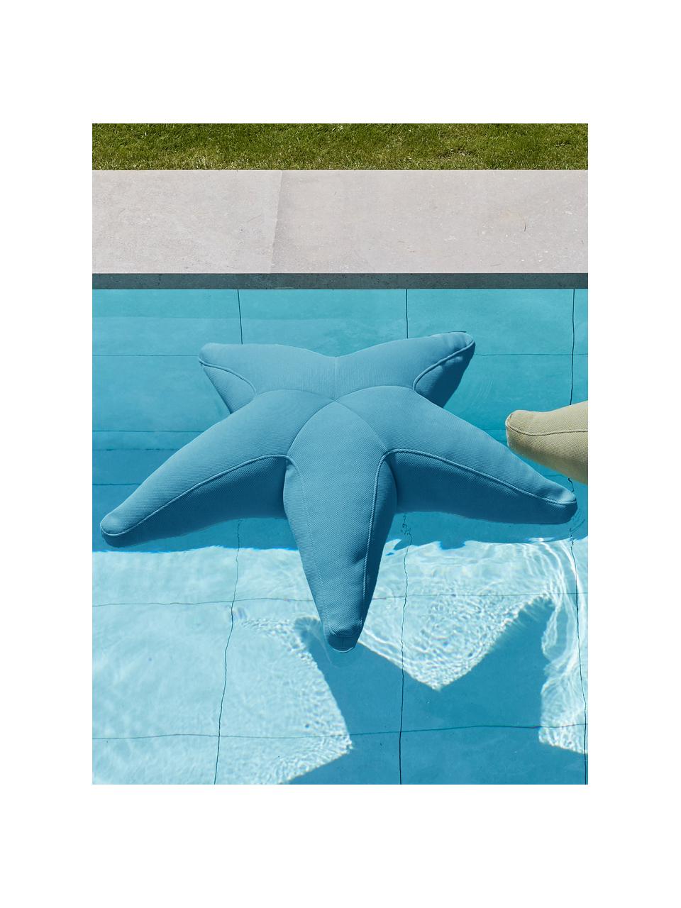 Kleine outdoor zitzak Starfish, handgemaakt, Bekleding: 70% PAN + 30% PES, waterd, Petrol, B 83 x L 83 cm