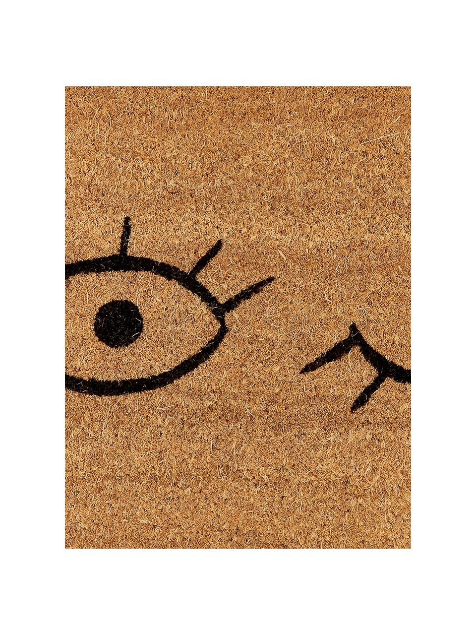 Fußmatte Wink, Flor: Kokosfaser, Beige, Schwarz, B 40 x L 60 cm