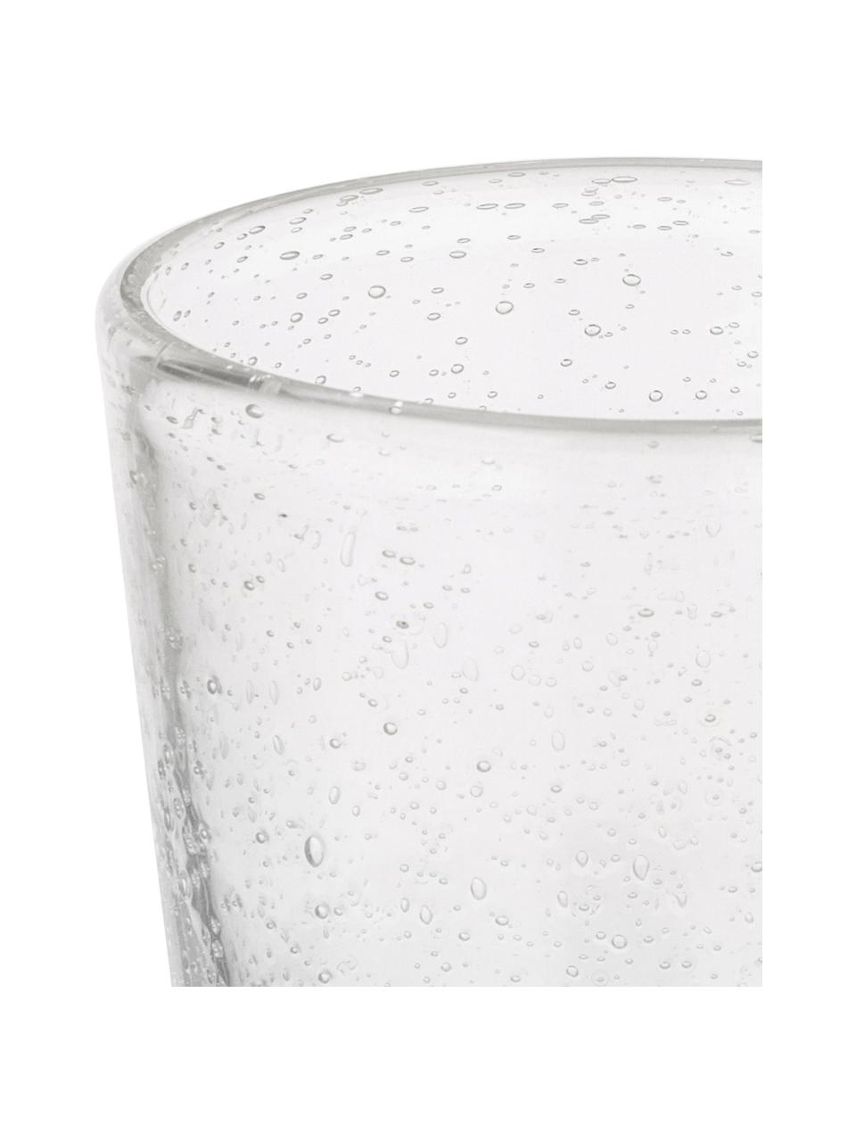 Mondgeblazen Bubble waterglazen met decoratieve luchtbellen, 4 stuks, Mondgeblazen glas, Transparant, Ø 8 x H 10 cm, 250 ml