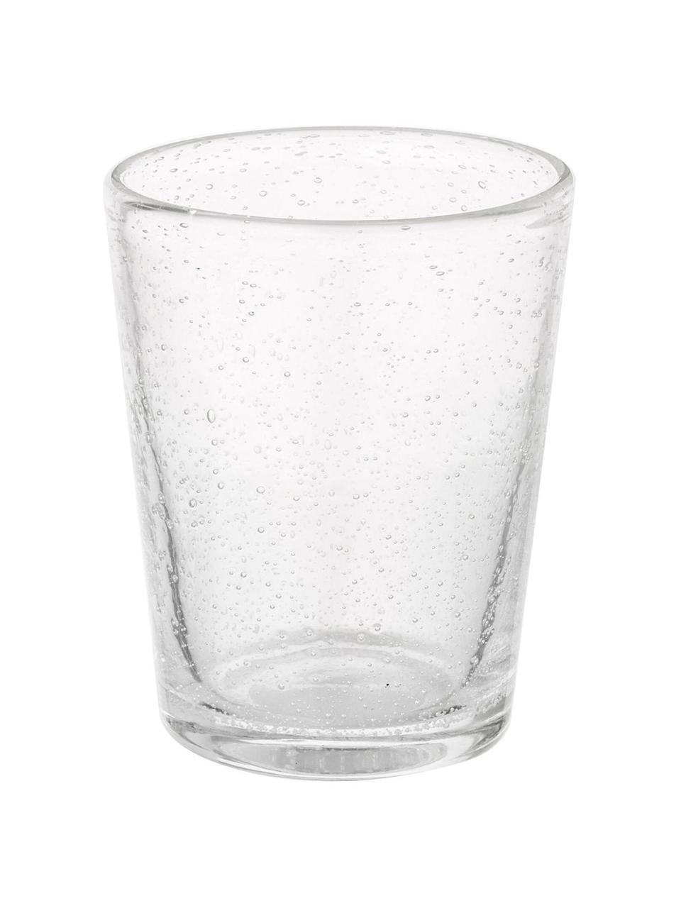 Mondgeblazen Bubble waterglazen met decoratieve luchtbellen, 4 stuks, Mondgeblazen glas, Transparant, Ø 8 x H 10 cm, 250 ml