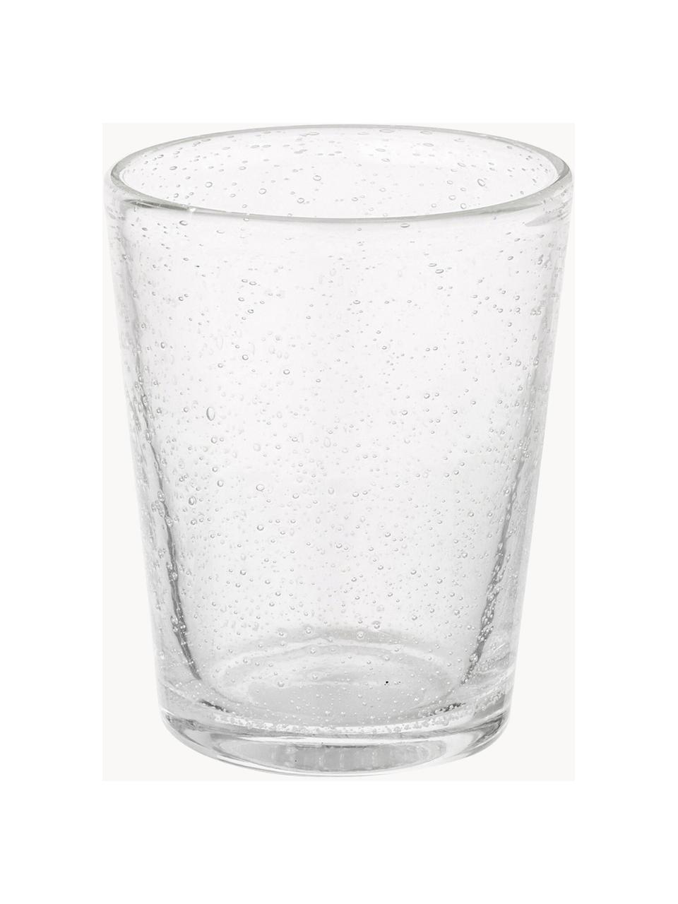 Mundgeblasene Wassergläser Bubble mit dekorativen Luftbläschen, 4 Stück, Glas, mundgeblasen, Transparent, Ø 8 x H 10 cm, 250 ml