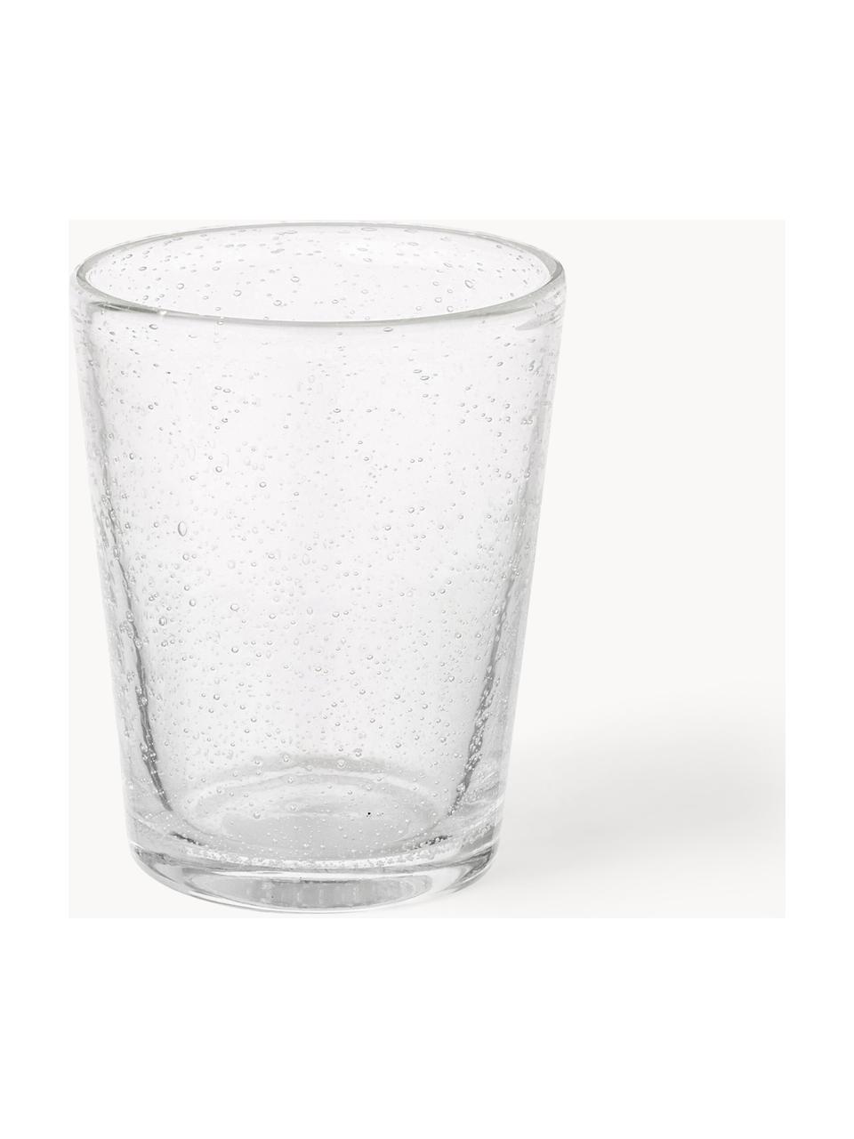 Mondgeblazen Bubble waterglazen met decoratieve luchtbellen, 4 stuks, Mondgeblazen glas, Transparant, Ø 8 x H 10 cm, 250 ml