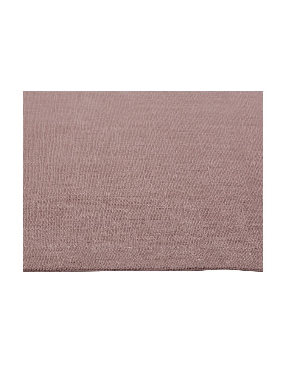 Mantel individual de lino Linnea, 95% lino, 5% algodón, Marrón, An 38 x L 48 cm
