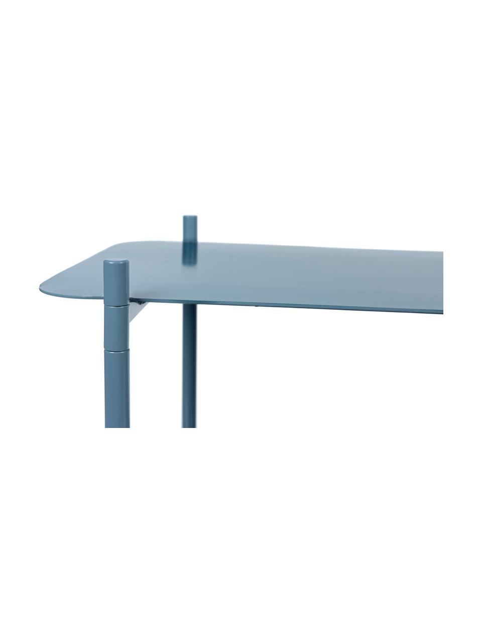 Metalen sidetable River, Gecoat metaal, Blauw, B 100 x H 62 cm