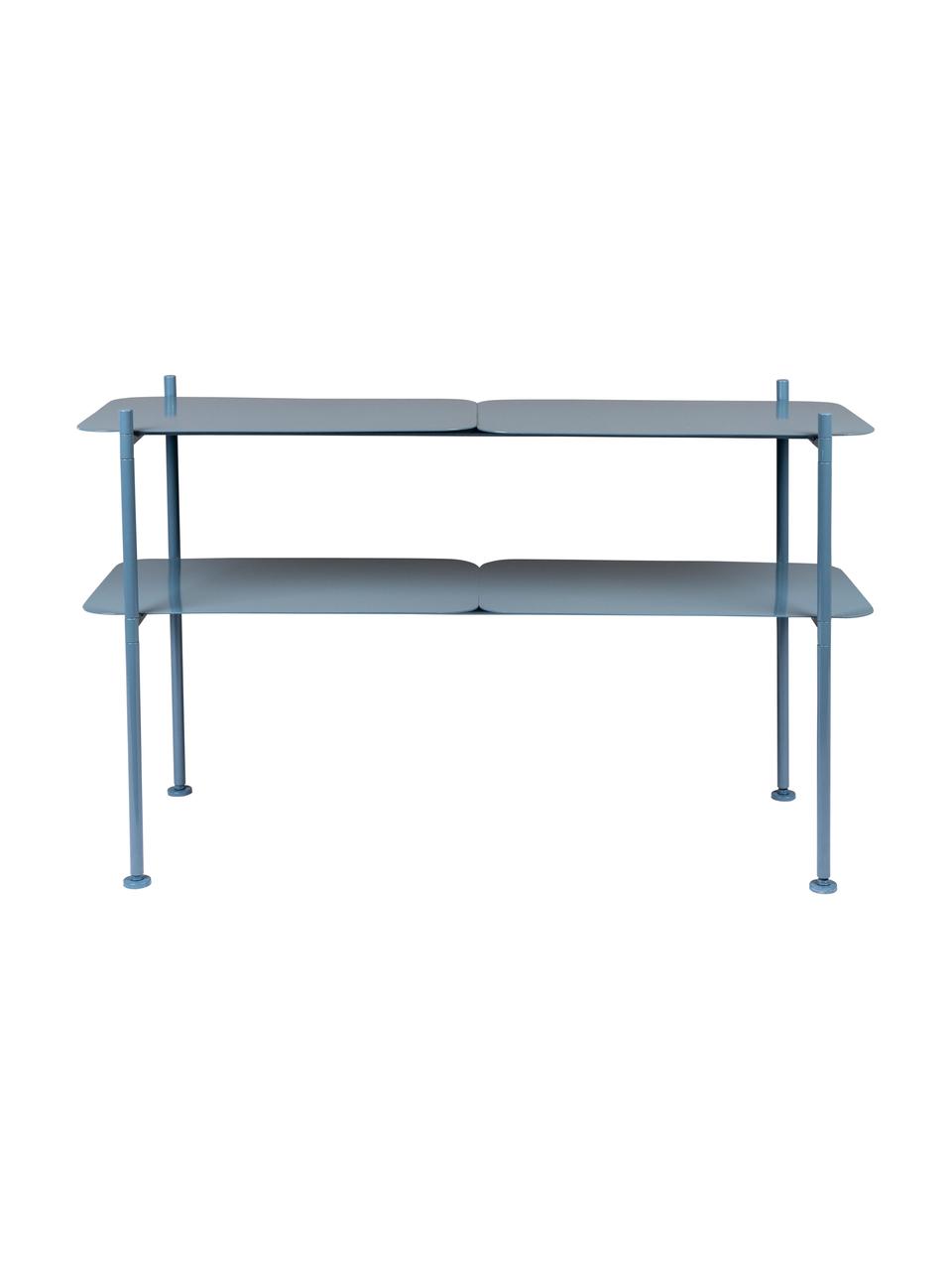 Metalen sidetable River, Gecoat metaal, Blauw, B 100 x H 62 cm