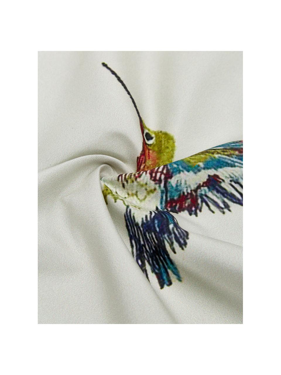 Set 2 federe arredo con motivo colibrì Joanna, 100% poliestere, Multicolore, Larg. 40 x Lung. 40 cm