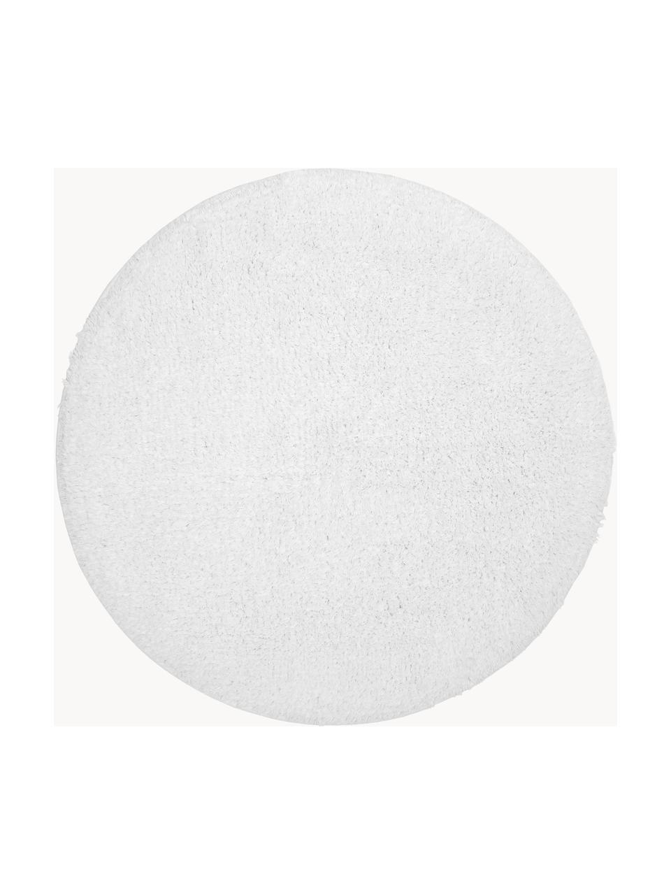 Tapis de bain Ingela, 100 % coton, Blanc, Ø 65 cm