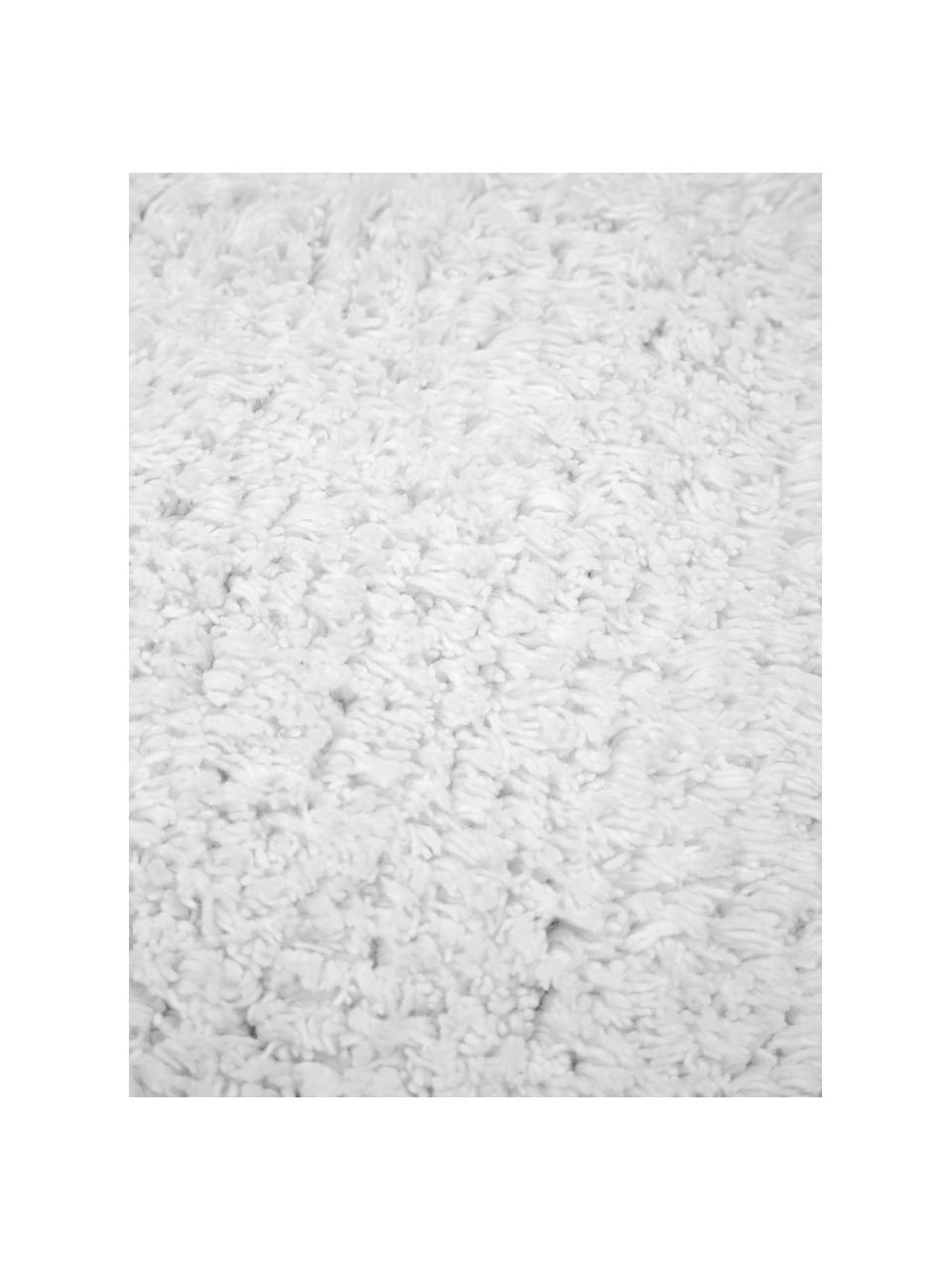 Tapis de bain Ingela, 100 % coton, Blanc, Ø 65 cm