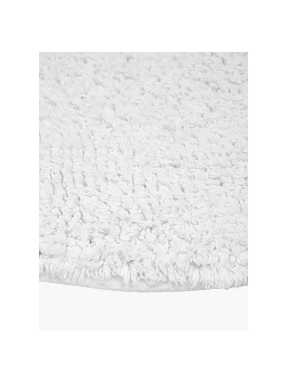 Tapis de bain Ingela, 100 % coton, Blanc, Ø 65 cm