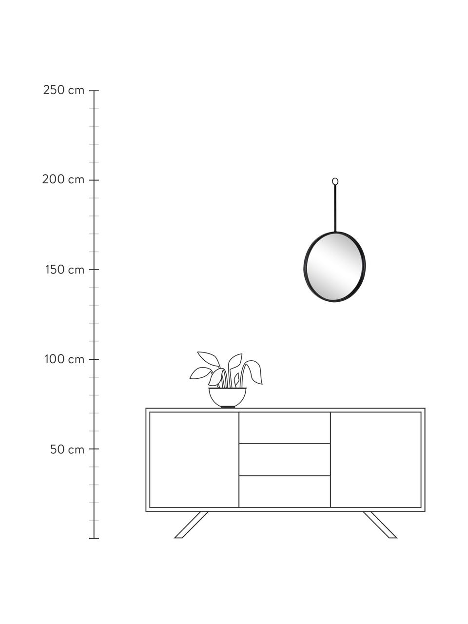 Lustro ścienne z drewna Regular, Czarny, S 40 x W 70 cm