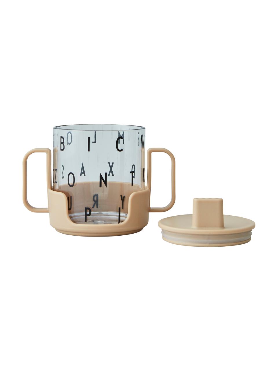 Kinderbeker Grow With Your Cup met houder, Tritan (kunststof), BPA-vrij, Beige, Ø 7 x H 8 cm