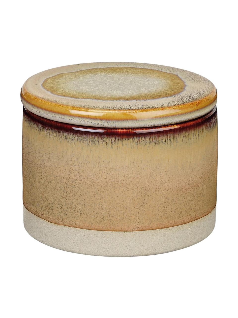 Aufbewahrungsdose Glazo aus Keramik, Keramik, Beigetöne, Ø 12 x H 10 cm