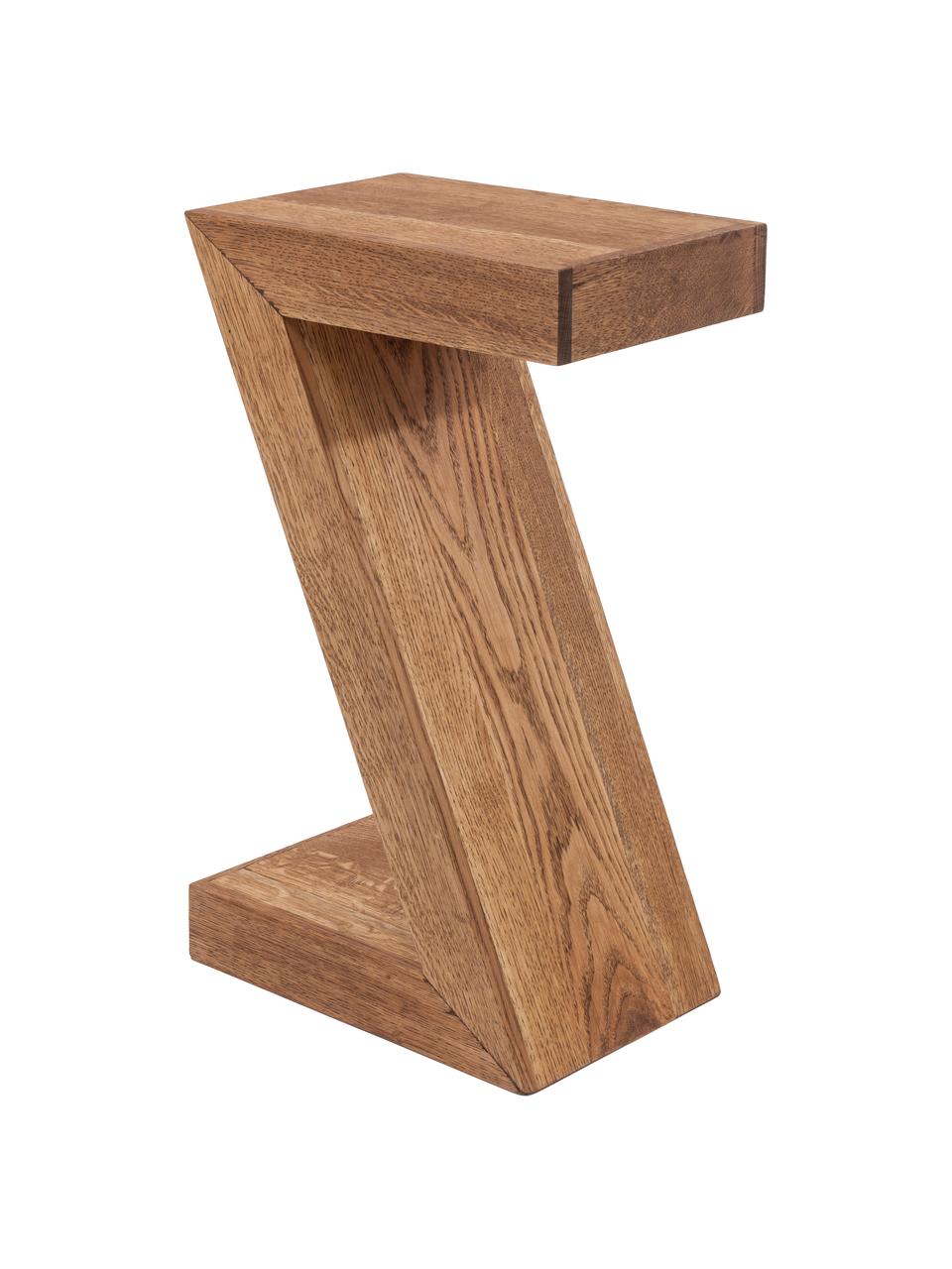 Mesa auxiliar de madera Attento, Madera de roble, maciza, aceitada, Roble, An 30 x F 20 cm