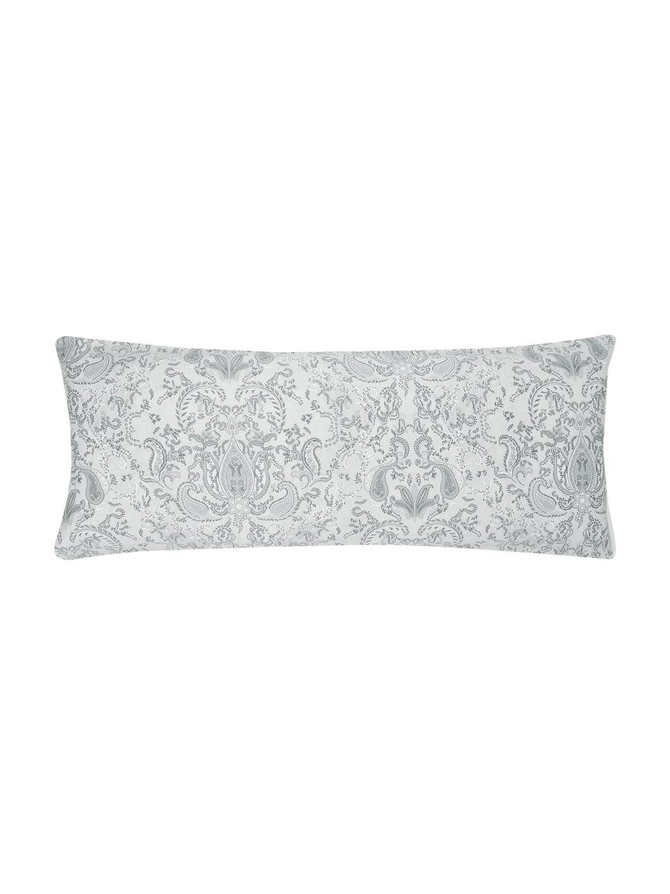 Funda de almohada de satén Grantham, Gris claro estampado, An 45 x L 110 cm