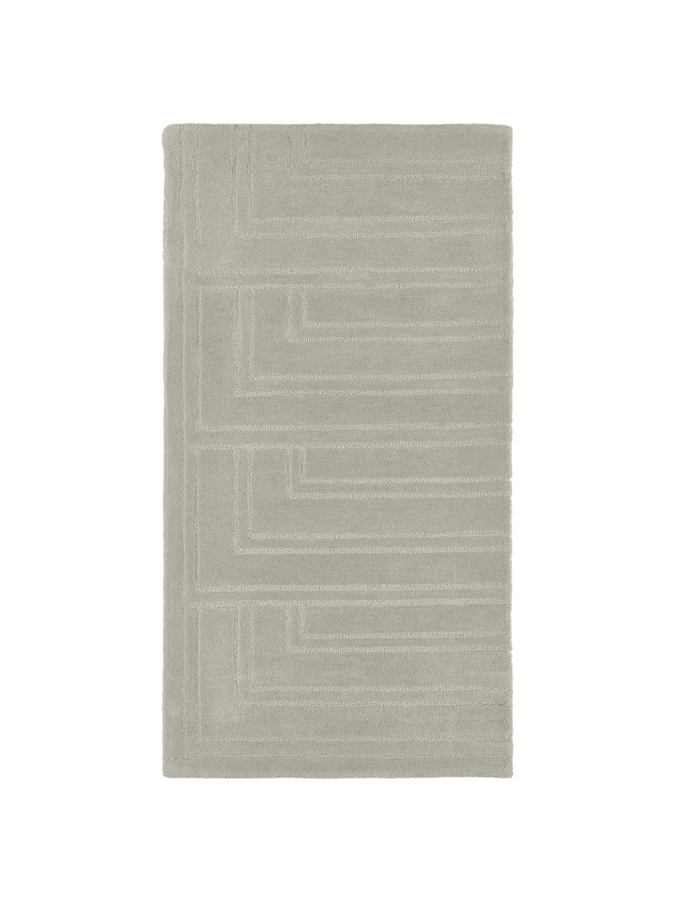 Ręcznie tuftowany dywan z wełny Alan, Jasny szary, S 160 x D 230 cm (Rozmiar M)