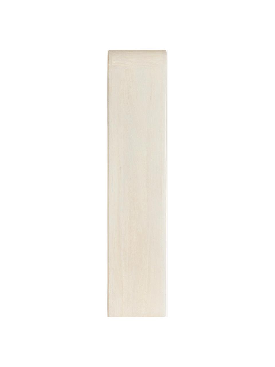 Regál z mangového dřeva Cairo, Mangové dřevo, Mangové dřevo, tlumeně bílá lakovaná, Š 90 cm, V 160 cm