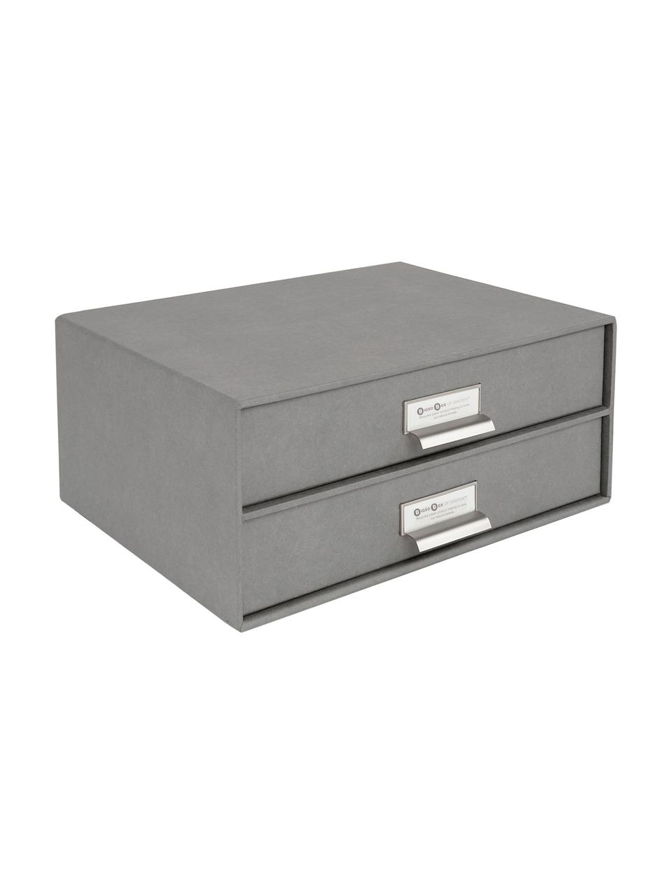 Bureau organizer Birger, Organizer: stevig gelamineerd karton, Lichtgrijs, zilverkleurig, B 33 x H 14 cm
