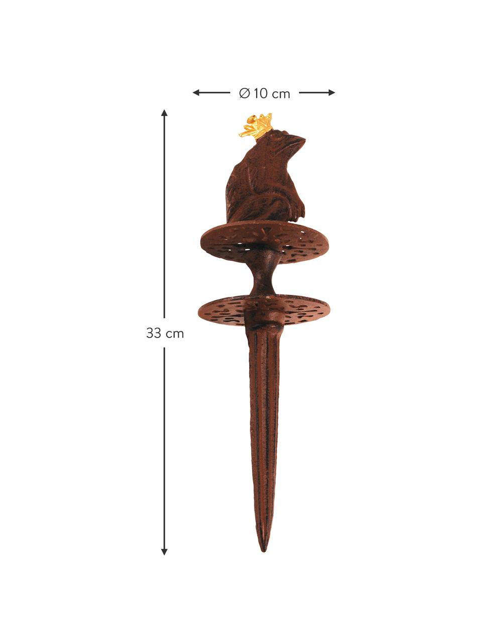 Guía de manguera Frog, Metal recubierto, Marrón, Ø 10 x Al 33 cm