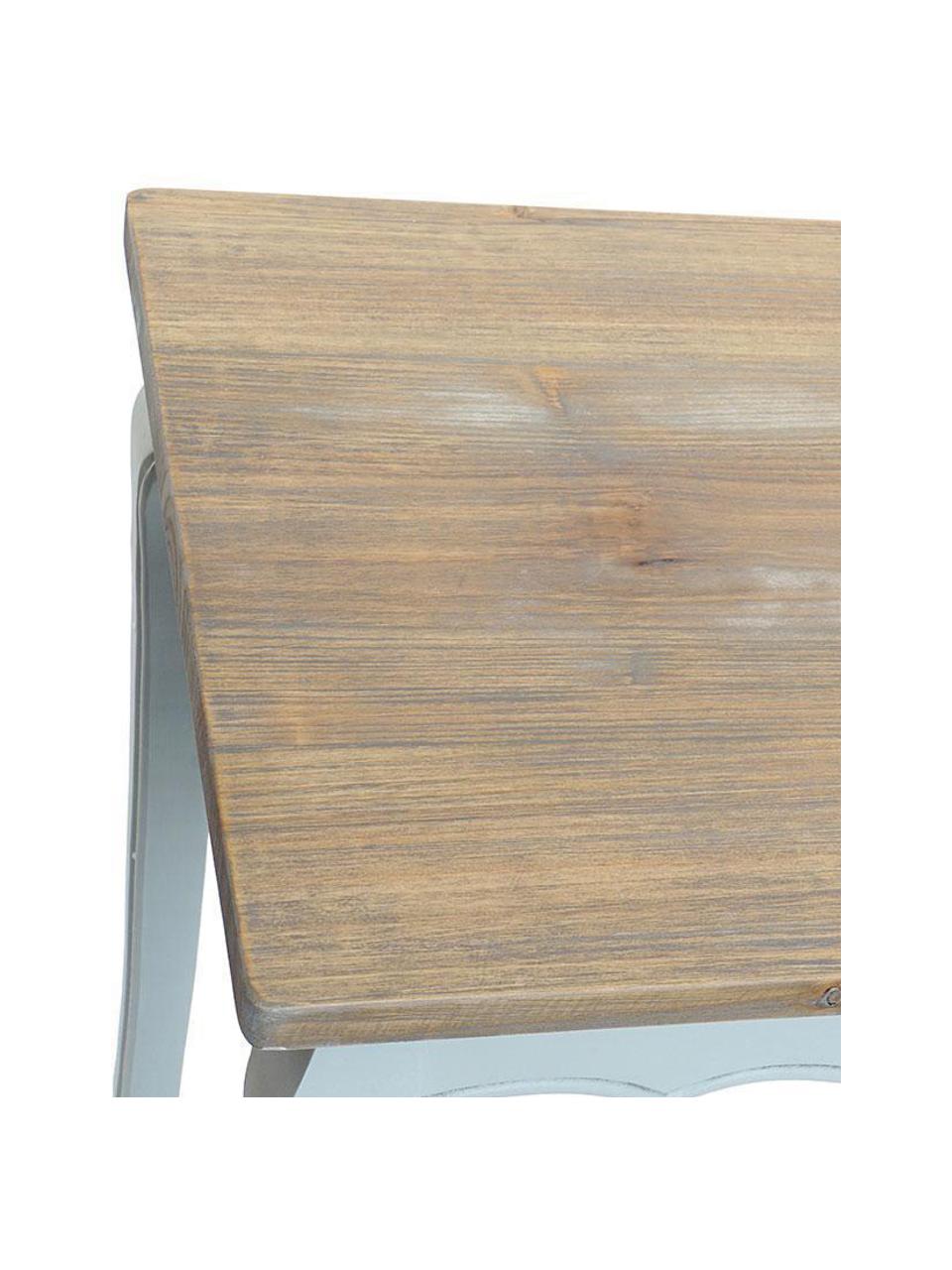Set de mesas auxiliares Andy, 3 pzas., Tablero: fibras de densidad media , Tablero: madera de abeto, Gris, Set de diferentes tamaños