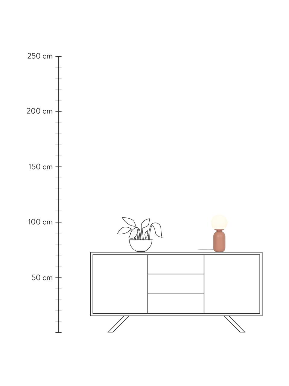 Malá stolí lampa Notti, Bílá, terakotová, Ø 15 cm, V 35 cm