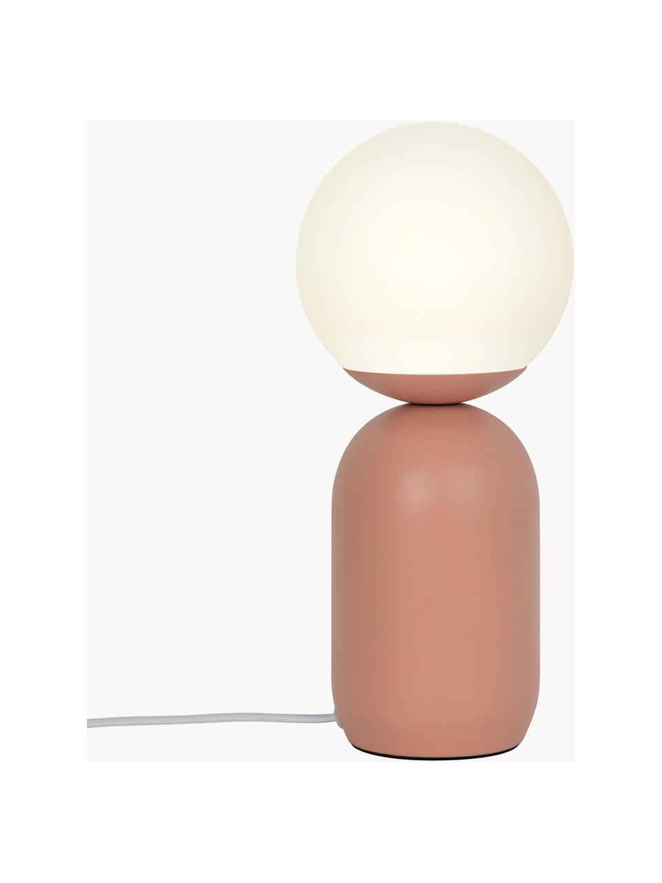 Lampada da tavolo piccola Notti, Paralume: vetro soffiato, Bianco, terracotta, Ø 15 x Alt. 35 cm