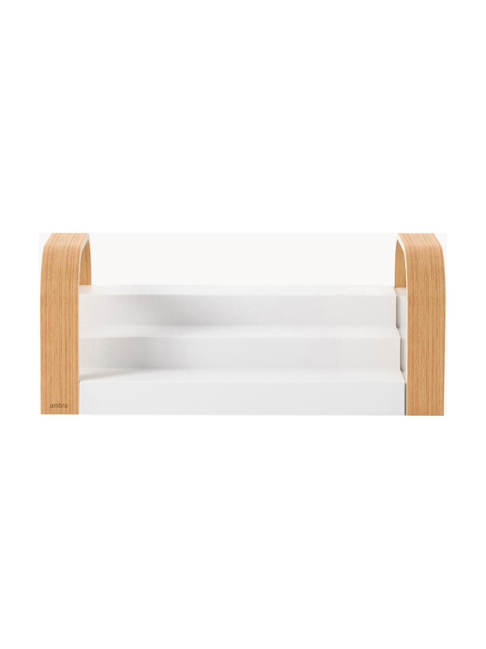 Uittrekbare keukenplank Bellwood, Plank: kunststof, Wit, helder hout, B 31-61 x H 13 cm