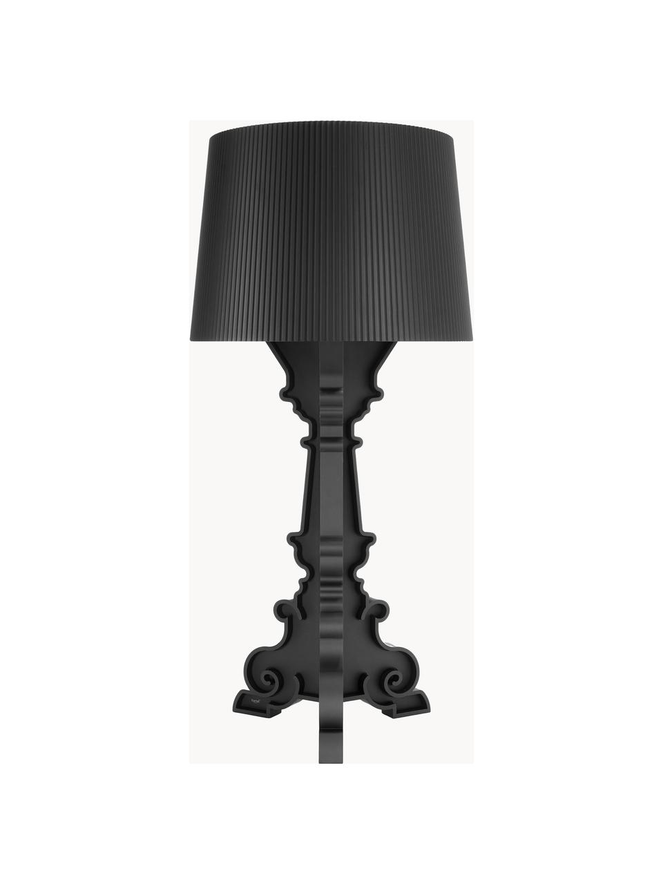 Lampada da tavolo grande di design a LED con luce regolabile Bourgie, Policarbonato riciclato, Nero, Ø 37 x Alt. 68-78 cm