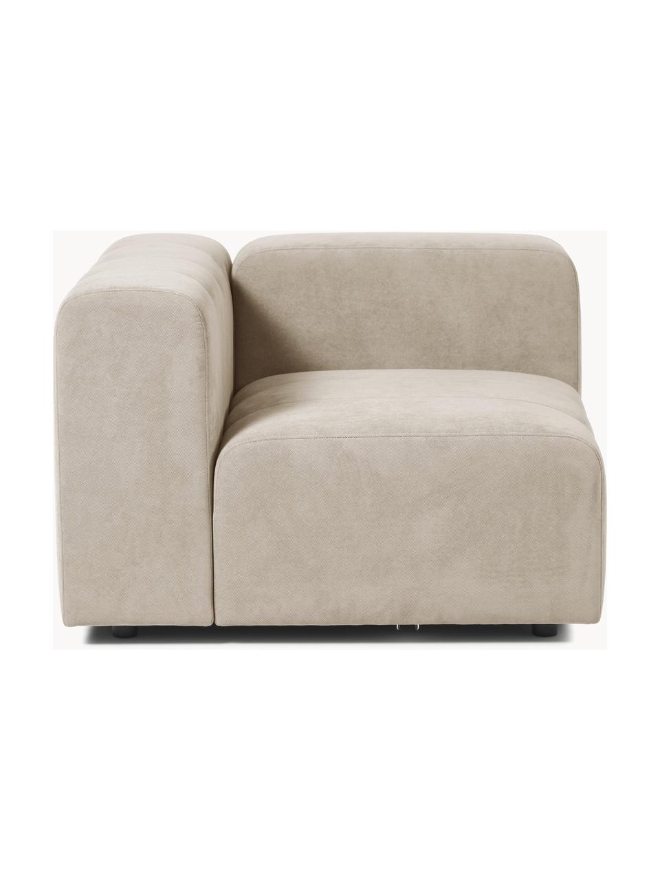 Module d'angle Lena, Tissu beige clair, larg. 105 x prof. 106 cm, méridienne à gauche